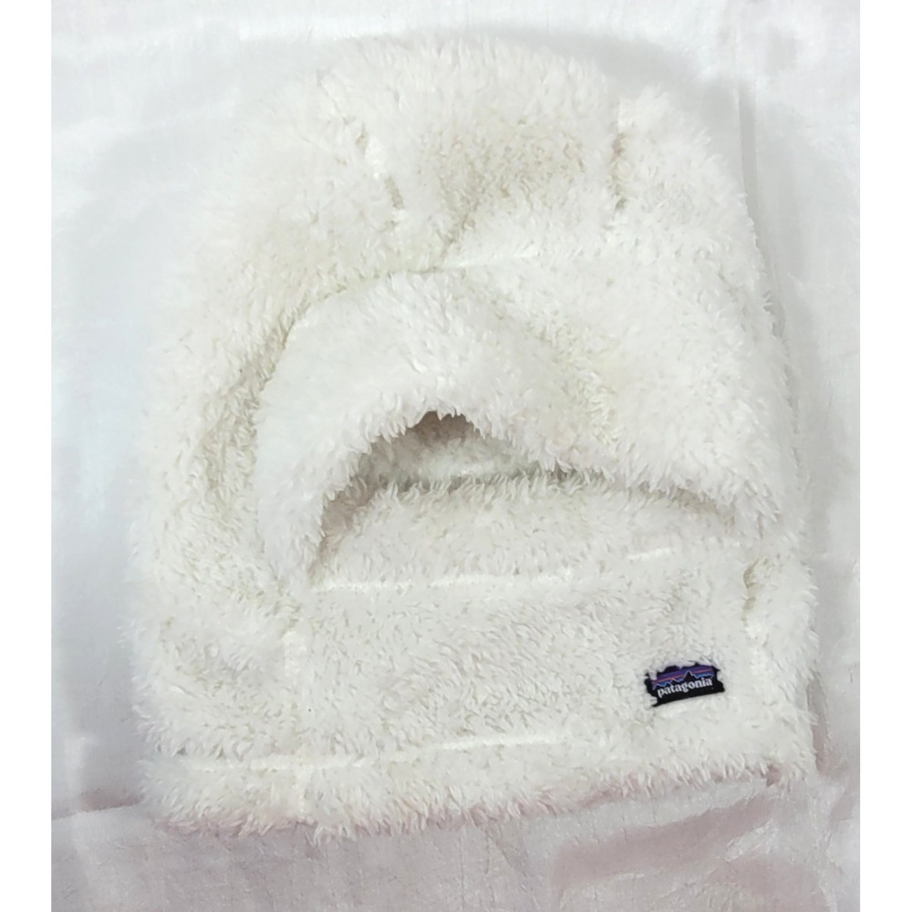 Patagonia Baby Girls' Los Gatos Double Faced Fleece Balaclava - White - Sz 12 MO